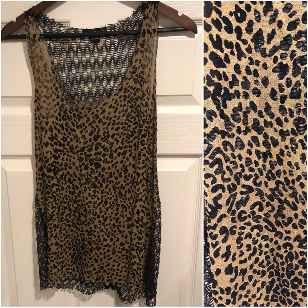 Caribbean Queen: Leopard Print Tank: Sz; L